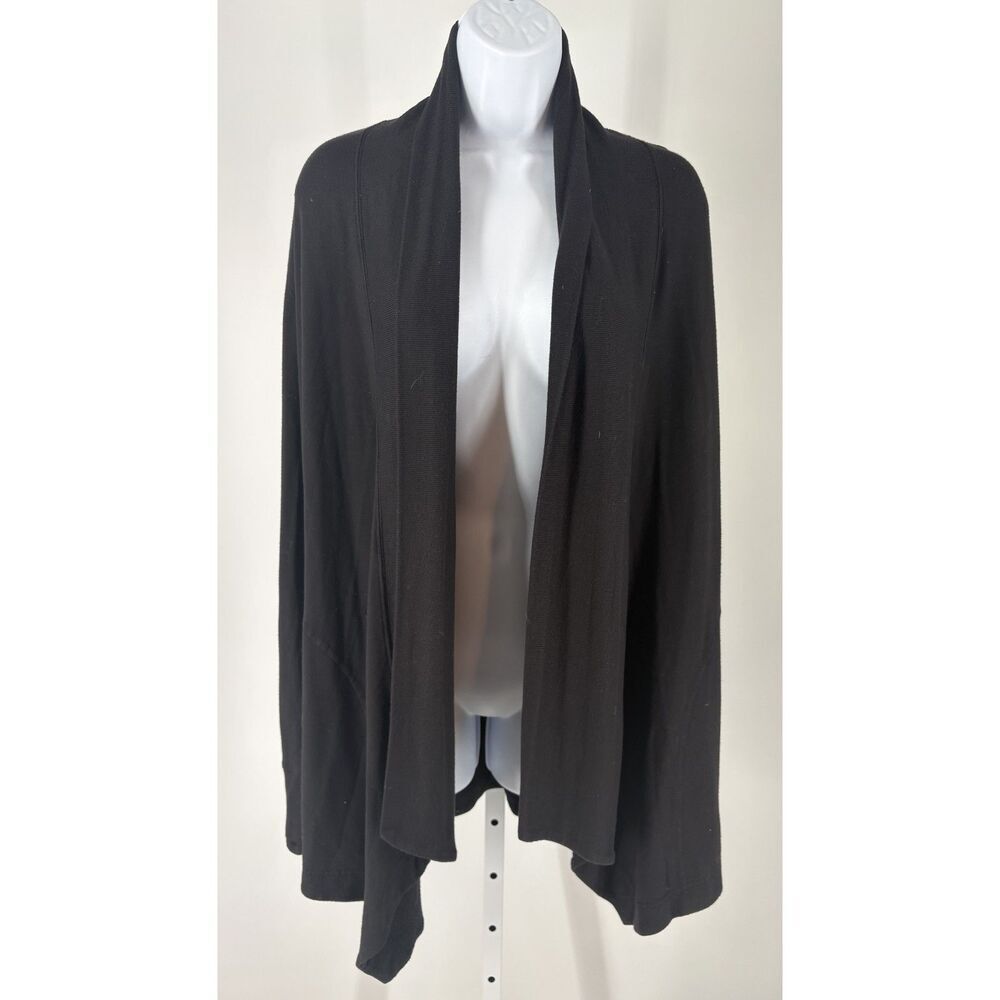 Athleta Black Open Front Drape Cardigan | Lightweight